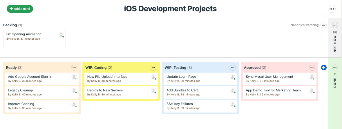 Kanban boards help organize all your development projects