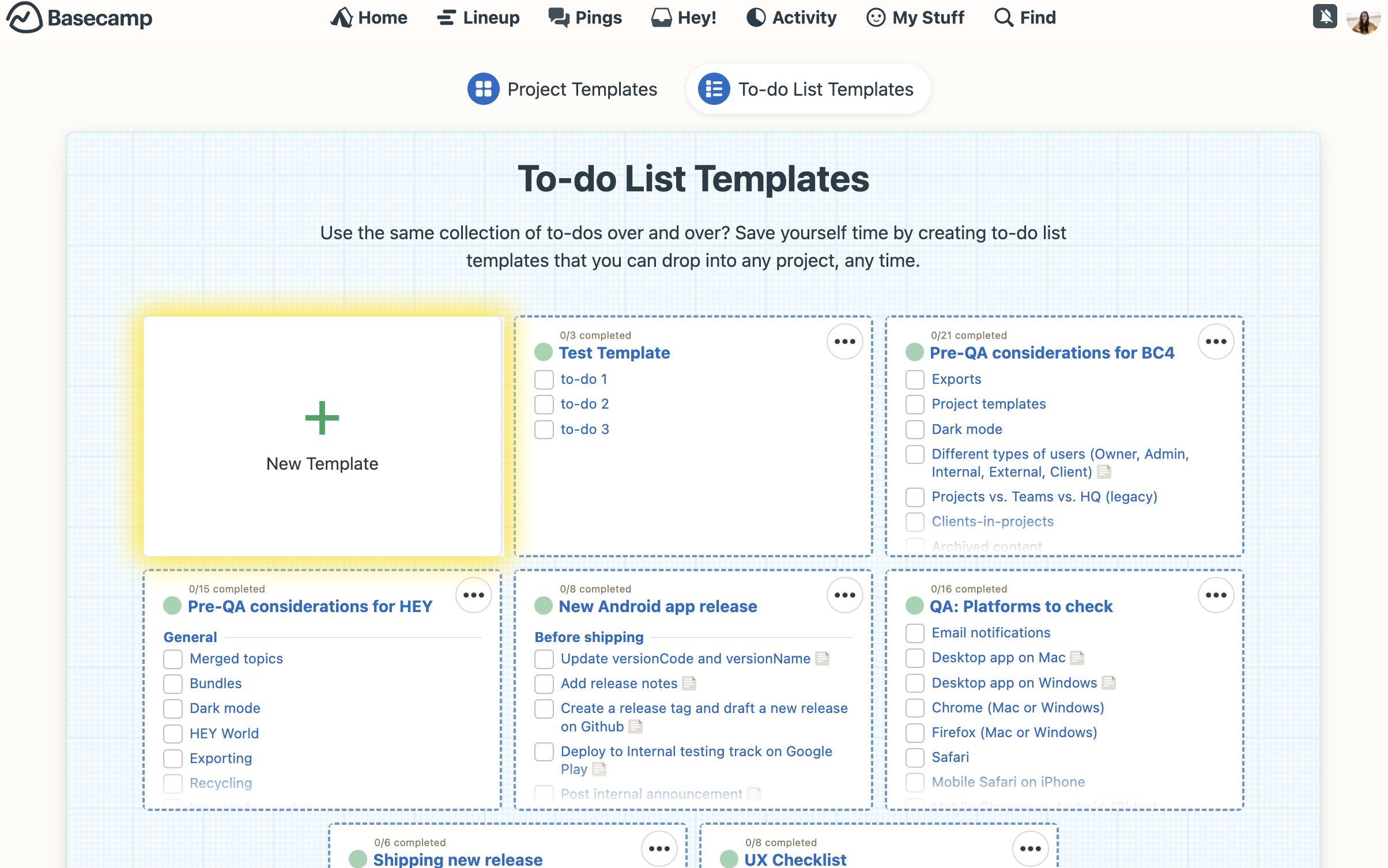 Step 6: Click New Template