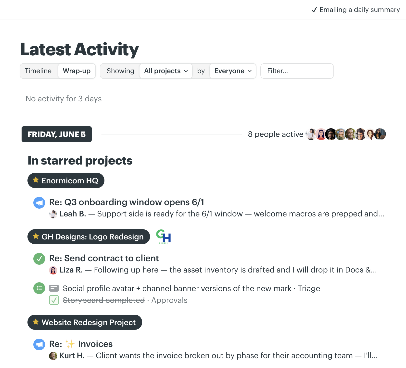 Completely revamped activity view