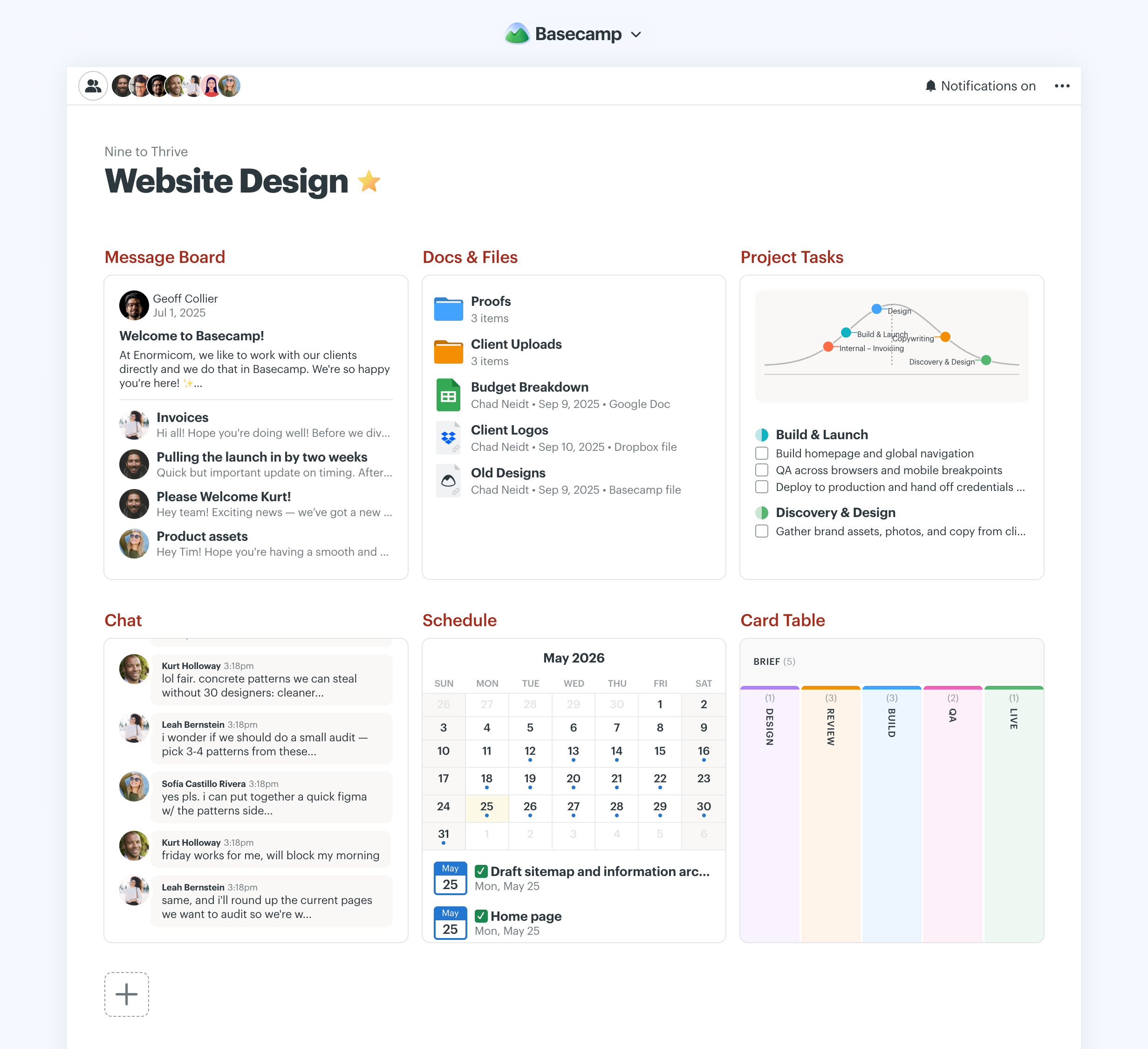 Modernized project page design