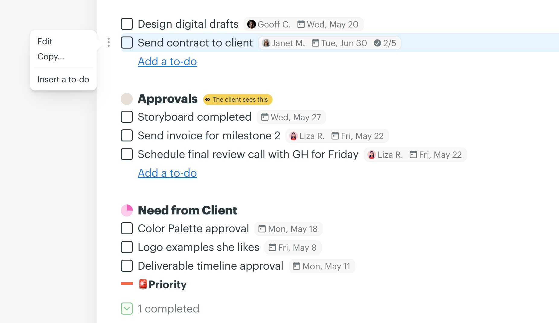 Much improved to-do list layout
